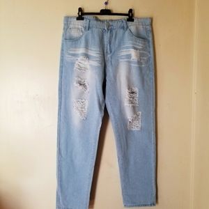 Light blue Distress Men Jean's
